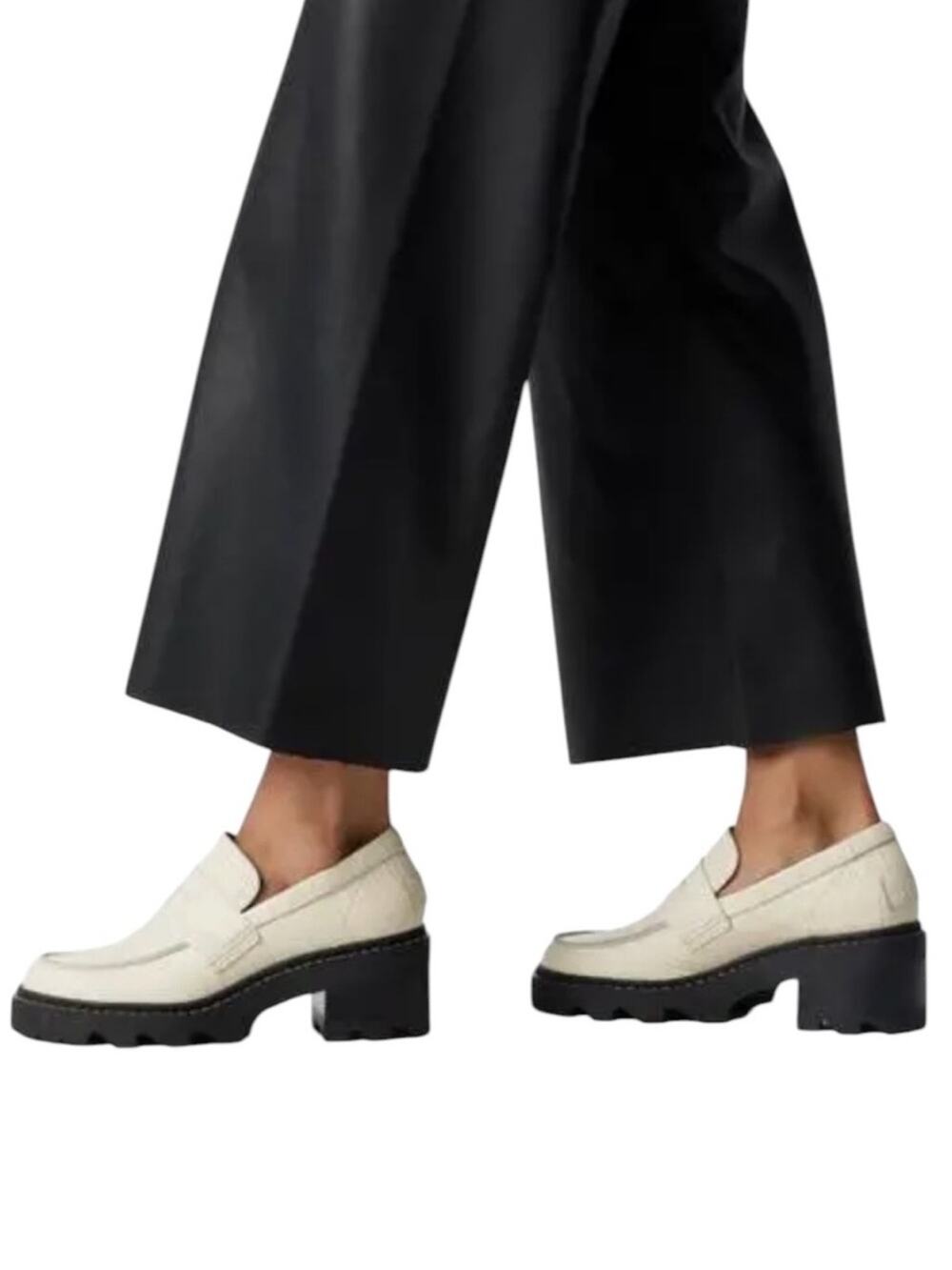 <<Sorel Joan Now City Loafer in Chalk/Black – Sz 8M